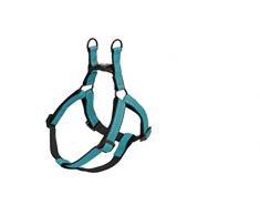 Nobby Geschirr Classic Reflect SOFT türkis / schwarz Brust: 30/40 cm; B: 10 mm