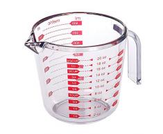 Prepworks by Progressive zusammenklappbare Messbecher, 5er-Set, platzsparend, zusammenklappbar, ideal für schmale Behälter Uni-Abschluss (Graduated) 1 Piece farblos