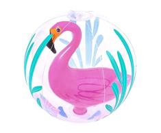 Jilong JL-57071U JL-57071U Folienballon aus Vinyl, mit 3D-Flamingo, innen Durchmesser 33 cm, mehrfarbig