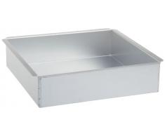 Ateco Professionelle Quadratische Backform, 7,6 cm 12 x 12 inch Silberfarben metallisch