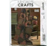 McCalls Crafts M4941 Fat Quarters Steppdecke und Kissen, rustikal