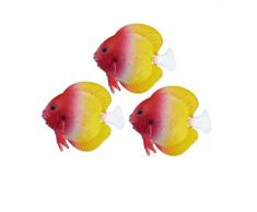 sourcingmap Aquarium Wiggle Schwanz Mini Fische Dekoration, 3 Stück, gelb/rot