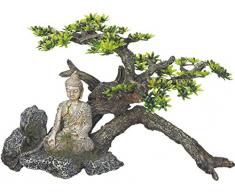 Nobby Aqua Ornaments BUDDHA mit Pflanzen 32,5 x 16,5 x 21,0 cm