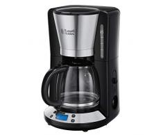 Russell Hobbs Digitale Kaffeemaschine Victory Edelstahl, programmierbarer Timer, 1,25l Glaskanne, bis 10 Tassen, Warmhalteplatte, Abschaltautomatik, 1100W, Filterkaffeemaschine 24030-56