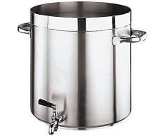 Paderno World Cuisine Grand Gourmet Suppentopf mit Wasserhahn, Edelstahl 38QT silber