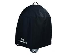 Rösle BBQ Abdeckhaube Kugelgrill No.1 Sport F60 Sansibar, PES Polyester, wasserdicht, Klettverschluss, schwarz