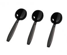 Fineline Settings, extra schwere Suppenlöffel, Schwarz, 100 Stück