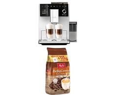 Melitta CI Touch F630-101 Kaffeevollautomat mit Milchbehälter, Flüsterleises Mahlwerk, One Touch Funktion, Silber + Ganze Kaffeebohnen, 100% Arabica, vollmundig und ausgewogen, BellaCrema Lacrema