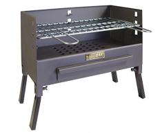 Imex El Zorro Gasgrill mit verzinktem Grillrost, Schwarz, 43,5 x 24,5 x 39,5 cm, 71421.0