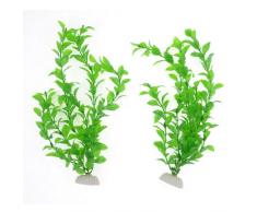 uxcell Aquarium/Fischglas Kunststoff Pflanzen Gras Aquacaping Ornament, 55,1 cm grün