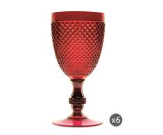 Brunch Time Rotweinglas 6er Set Diamond 39 cl rot