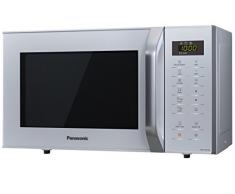 Panasonic NNN-K36HMMEPG Mikrowellenofen mit Grill, 11 Automatikprogramme, Quick Start 30 Sekunden, Kindersicherung, 800 W, 23 Liter, Silber