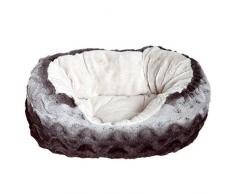Rosewood 04376 Kuschelbett für Hunde, weich, grau/cremeweiß, Länge 64 cm