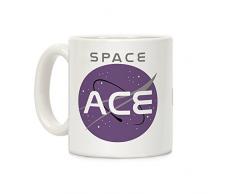 Space Ace weiß 11 Unze Keramik Kaffee Becher von lookhuman