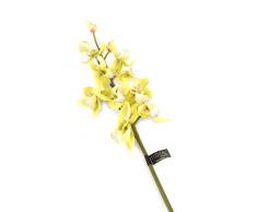 Künstliche Cymbidium-Orchidee von Floral Elegance, 84 cm, 1 Stiel, Blume, grün, Einzelbett