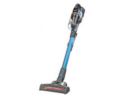 Black+Decker BHFEV362D-QW, 4in1 Stielsauger (36V, 2.0Ah, beutelloser Boden-& Handstaubsauger mit Elektrobürste, kabellos, inkl. 2in1 Fugendüste, Akku, Ladegerät & Wandhalterung), Silber/Blau, 72 W