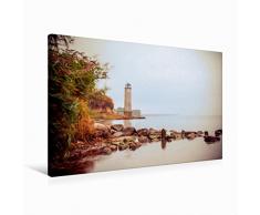 Premium Textil-Leinwand 90 cm x 60 cm quer Leuchtfeuer Maltzien (RÃ¼gen) | Wandbild, Bild auf Keilrahmen, Fertigbild auf echter Leinwand, Leinwanddruck