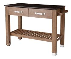 Dehner Premium Holzpflanztisch Windsor, ca. 110 x 55 x 84 cm, FSC Akazienholz, braun/schwarz