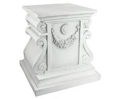 Design Toscano Klassische Statue Gartensockel Basisheber, Polyresin, Antikes Steingrau, groß 38 cm