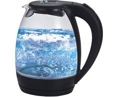Guzzanti GZ-200 GZ 200 Wasserkocher aus Hochwertigem Kochglas Blaue Hintergrundbeleuchtung 1.7 l, Glas, 1.7 liters, Transparent, Black