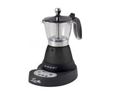 Beper - Lucilla Kaffeemaschine aus Aluminium für 3 Tassen, programmierbar, Timer programmierbar bis 24 Stunden zuvor, heißer Kaffee für 30 Minuten - Schwarz