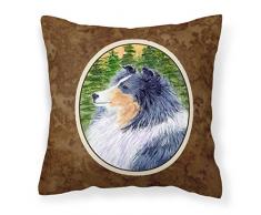 Carolines Treasures SS8142PW1414 Sheltie Dekokissen aus Segeltuch, groß, Mehrfarbig