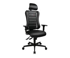 Topstar Sitness RS BÃ¼ro-/Gaming-/Schreibtisch- Stuhl, inkl. Armlehnen und KopfstÃ¼tze,schwarz, 60 x 68 x 139 cm