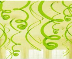 Amscan 67055â53â55Â 55Â cm kiwi Kunststoff wirbelt Dekoration