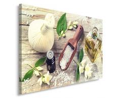 Feeby, Leinwandbild, Bilder, Wand Bild, Wandbilder, Kunstdruck 70x100cm, ESSEN, GEWÃRZE,KÃCHE, BLUMEN, RUSTIKAL