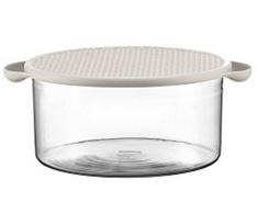 Bodum HOT POT Schale mit Deckel (Spülmaschinen-, Ofen-, Gefrierfach- geeignet, 2,5 liters) cremefarben