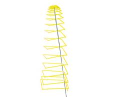 Garten Bronder e.K. 10133.0 SunSpiro - Sonnenspirale - Square, Durchmesser 20 cm, Länge circa 50 cm inklusive Aluminiumstab 1 m, Made in Germany, zitronengelb