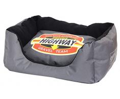 Wouapy 300230ANT Hundesofa Gravel, Silbergrau, 65 x 45 x 30 cm