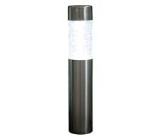 Noma Edelstahl Pollerleuchte mit weißer LED mit Glaslinse, Medium, 45 cm