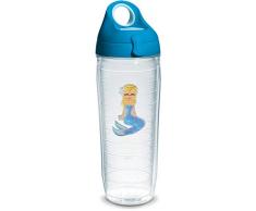 Tervis 1280563 Blaue Pailletten Meerjungfrau Isolierbecher mit Emblem und türkisem Deckel, 680 ml, transparent