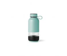 Lékué 0302018R06M017 Trinkflasche, glas Silikon, blau, 600 ml