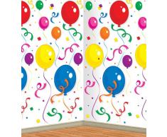 Beistle 52052 Luftballons und Konfetti Hintergrund, 4-feet von 30-feet