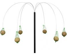 Fallen Fruits Retractable Bird Feeder ON Pole Vogelfutterstation, braun