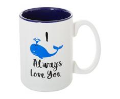 Ich Wal Always Love You, groß 15 Oz doppelseitig Funny Kaffee Tee Tasse