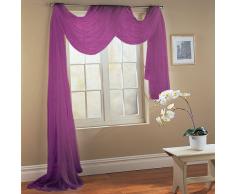 Querbehang Freihanddeko aus transparentem Voile, die ideale ErgÃ¤nzung zu unseren Gardinen, 140x600, Brombeer, 560