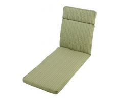 IM Leisure Stuhlkissen, für Sonnenliegen, gestreiftes Design, gemischte Materialien, Blättermuster, Grün