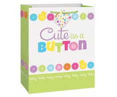 Einzigartige Geschenktüte für Babyparty 12.5 x 10.5 Niedlich als Knopf