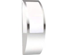 Globo E27 Cornus Energiesparlampe IP44 satinierte Außenwandleuchte silber