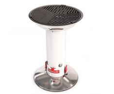 barbecook Largo White Holzkohlegrill, Weiß, 40x40x74,6 cm