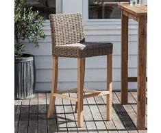 Garden Trading Lymington Barhocker, wetterfest, Rattan