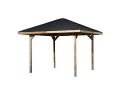 Weka Pavillon, Gartenoase 651 Größe 1, natur, 294x294x275 cm, 651.2929.00.00