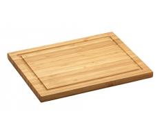 King Home T1590003 Schneidebrett aus Bambu mit Rillen für Flüssigkeiten, 29X23X1,6H