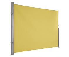 Ultranatura Maui Seitenmarkise, Seitenwandmarkise ausziehbar, Seitenrollo Balkon, Terrasse und Garten, Windschutz und Sichtschutz robust, 300 x 180 cm, gelb