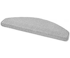 Hanse Home Stufenmatten 15-Er Set Unifarben Fancy, Polypropylen, Grau, 23 x 65 x 0.7 cm
