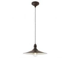 EGLO STOCKBURY Hängeleuchte Stahl 60 W, antik-braun, beige