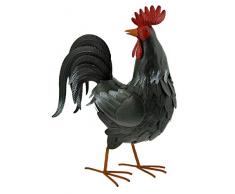 Green Jem Hahn Metall Garten Ornament, dunkelgrün, 37 x 16 x 49 cm